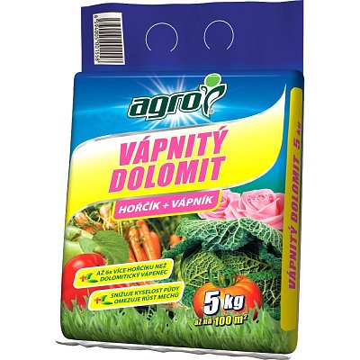 Agro Vápnitý dolomit 5 kg
Agro Vápnitý dolomit 5 kg