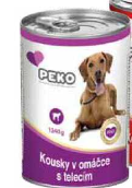 Konzerva PEKO pre psov teľací 1240g