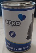 Konzervovaná PEKO pre mačky ryba 415g