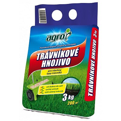 Agro Trávníkové hnojivo 3 kg → Agro travné hnojivo 3 kg