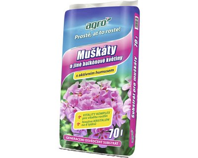 Agrosubstrát pre muškáty 70l.